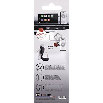 Support smartphone TNB Voiture tableau de bord aimanté noir