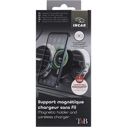 Chargeur induction TNB Voiture pour grille d'aération noir