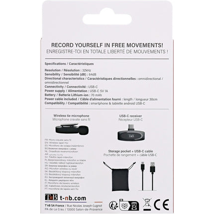 Micro cravate sans fil TNB sans fil noir