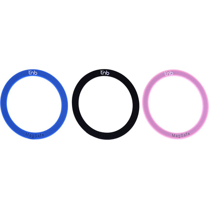 Patch magnétique TNB adhésives Magsafe x3 - bleu/noir/rose