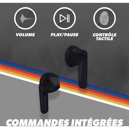 Ecouteurs TNB TAPE noir avec boitier de charge