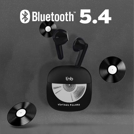 Ecouteurs TNB VINYLE noir avec boitier de charge
