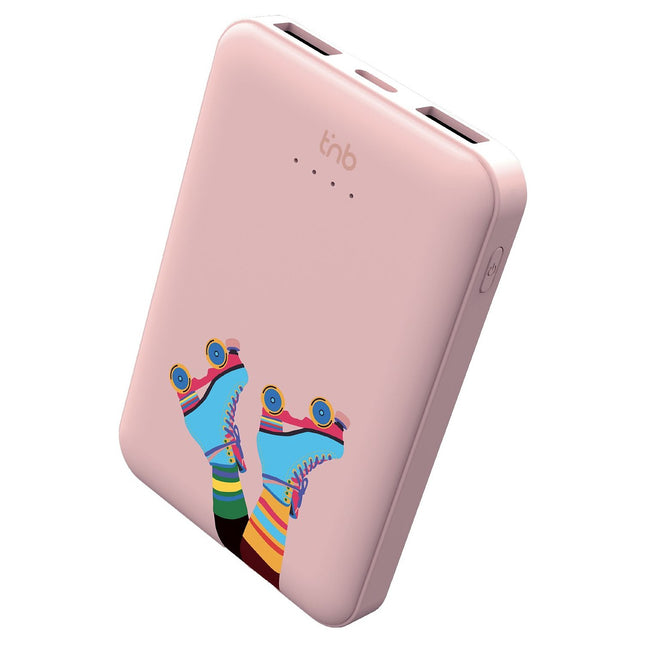 Batterie externe TNB 5000 mAh Design Roller Rose