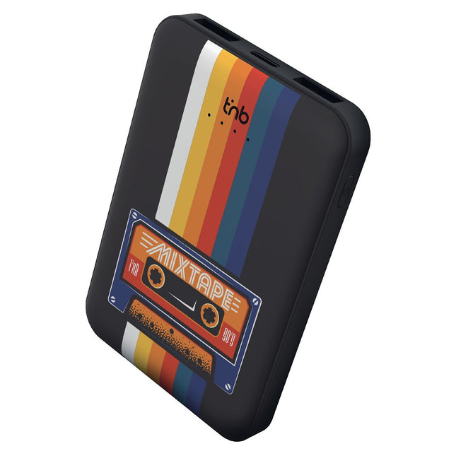 Batterie externe TNB 5000 mAh Design Roller Noir