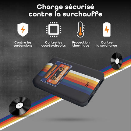 Batterie externe TNB 5000 mAh Design Roller Noir