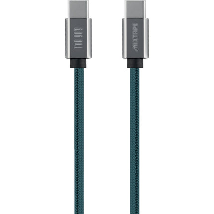 Câble USB C TNB vers USB-C 1.5m nylon bleu
