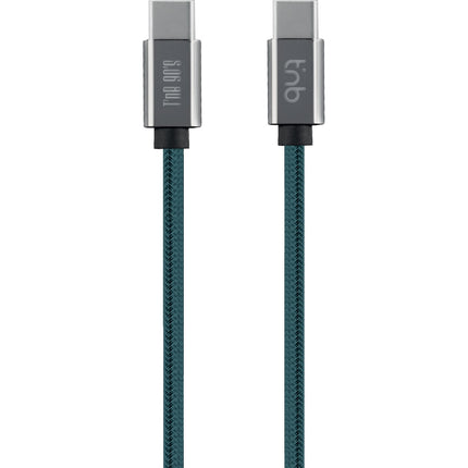 Câble USB C TNB vers USB-C 1.5m nylon bleu