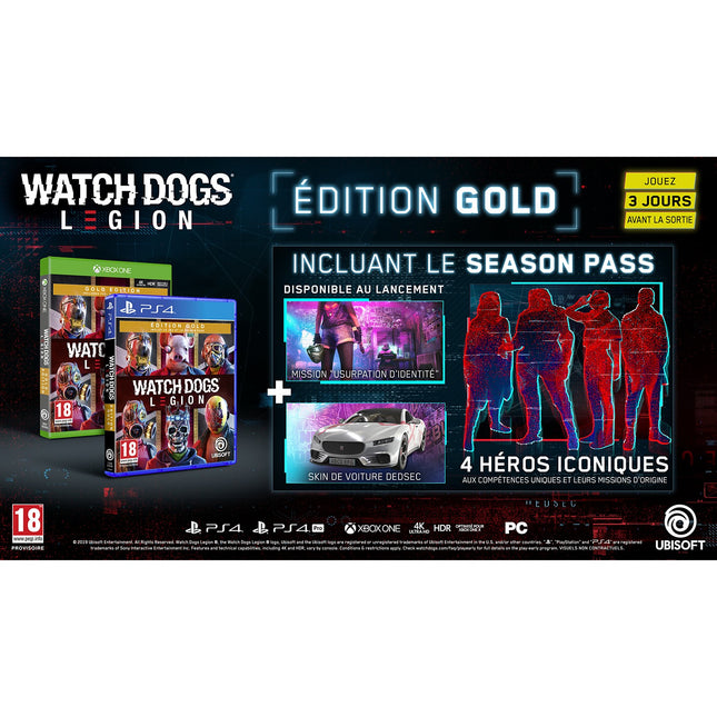 Jeu PS4 UBISOFT Watch Dogs Legion Edition Gold