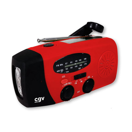 Radio FM CGV de survie à manivelle rouge