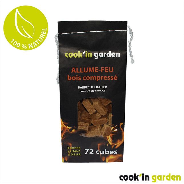 Allume feu COOK'IN GARDEN Allume feu en bois compréssé x72