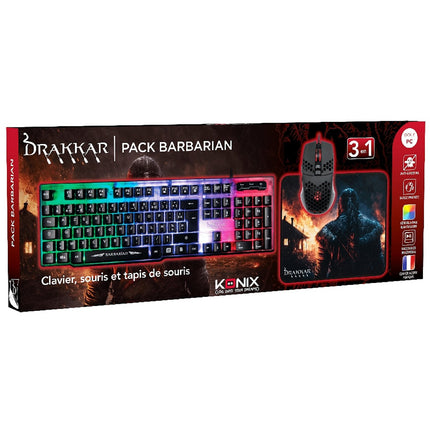 Clavier gamer KONIX BARBARIAN PACK