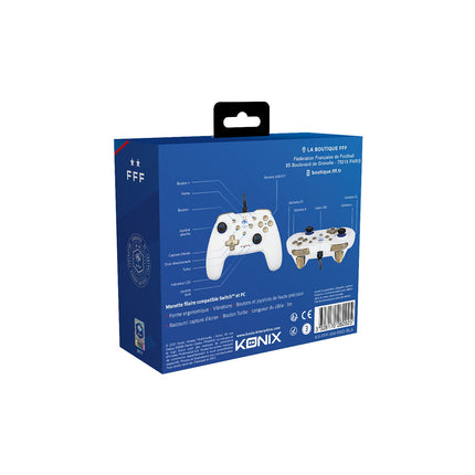 Manette KONIX Filaire blanche Switch - FFF