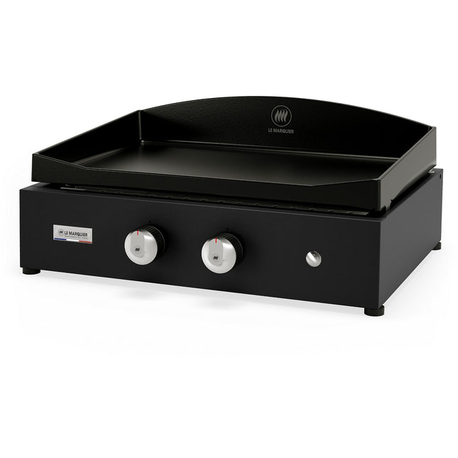 Plancha gaz LE MARQUIER Vintage Pure 260 noir 2 brûleurs à poser, 60x40 cm