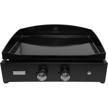 Plancha gaz LE MARQUIER Vintage Pure 260 noir 2 brûleurs à poser, 60x40 cm