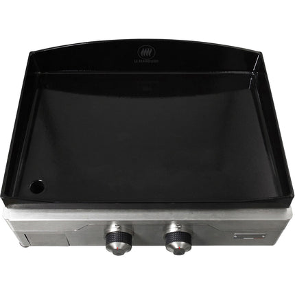 Plancha électrique LE MARQUIER Signature Electrica 260 Inox 2 brûleurs à poser, 60x40 cm