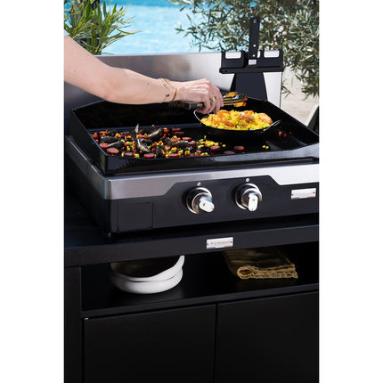 Plancha électrique LE MARQUIER allure 260 duo 2 brûleurs à poser, 60x40 cm