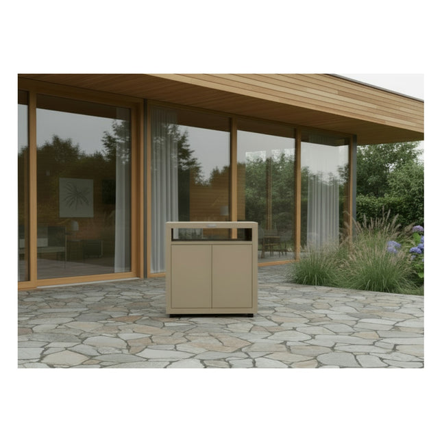Meuble de cuisine extérieure LE MARQUIER CUISSON AVEC TABLETTE 80X55CM MC80PPLE22