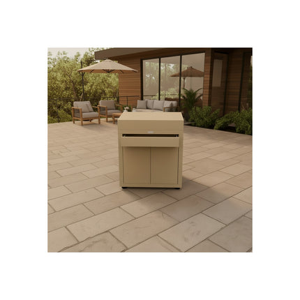 Meuble de cuisine extérieure LE MARQUIER AVEC TIROIR 80X55CM TAUPE MC80PTIE22