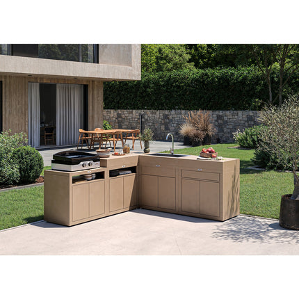 Meuble de cuisine extérieure LE MARQUIER ANGLE TAUPE MC80AE22