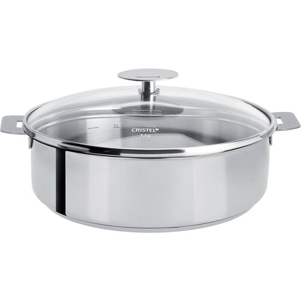 Couvercle universel CRISTEL Platine verre 28 cm