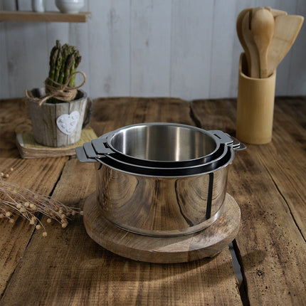 Batterie de cuisine CRISTEL 3 casseroles amovibles 16 a 20cm