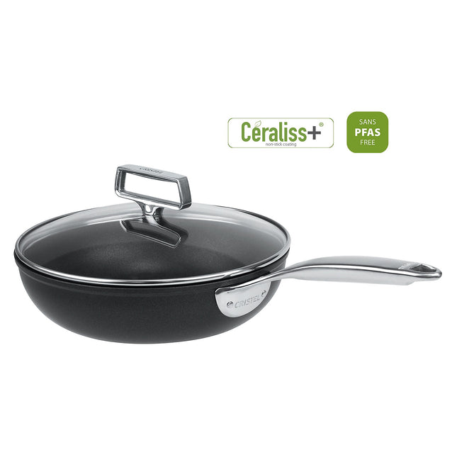 Sauteuse CRISTEL 28 CM CASTEL PRO FIXE ULTRALU CERALISS +