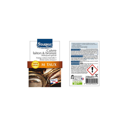 Nettoyant STARWAX CUIVRE-LAITON-BRONZE 250ML