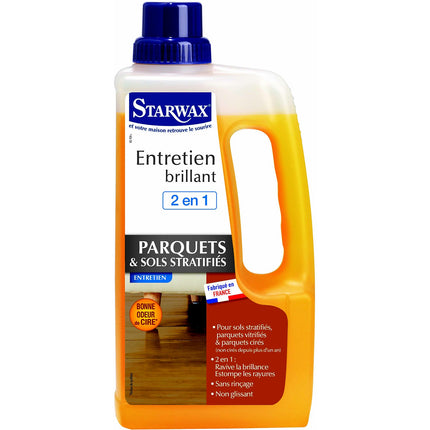 Entretien brillant STARWAX Entretien Brillant 2 en 1 pour parquet
