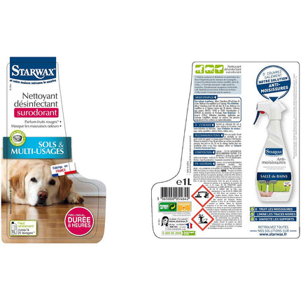 Nettoyant assainissant STARWAX desinfectant surodorant 1L