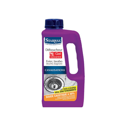 Gel nettoyant STARWAX DEBOUCHEUR CUIS-SDB GEL A LA SOUDE 1L