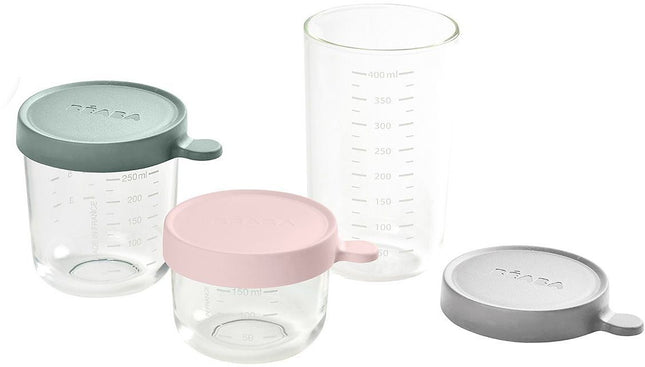 Pot de conservation BEABA 3 verres 150ml + 250ml + 400ml