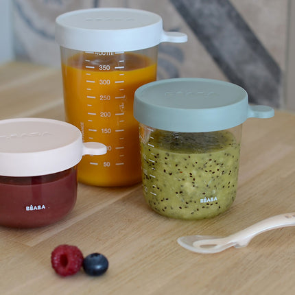Pot de conservation BEABA 3 verres 150ml + 250ml + 400ml