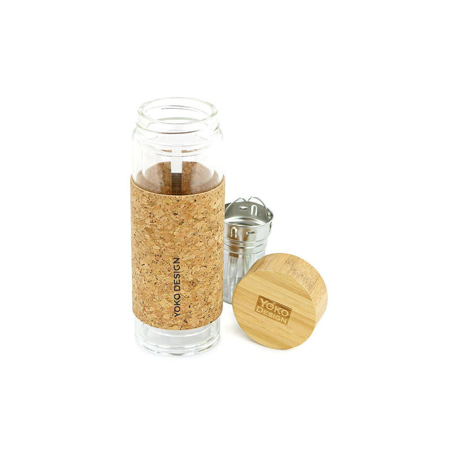Bouteille isotherme YOKO En verre double paroi Natural Tea 350ML
