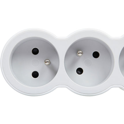 Multiprise LEGRAND FB 3X2P+T STANDARD 1.5M BLANC-GRIS