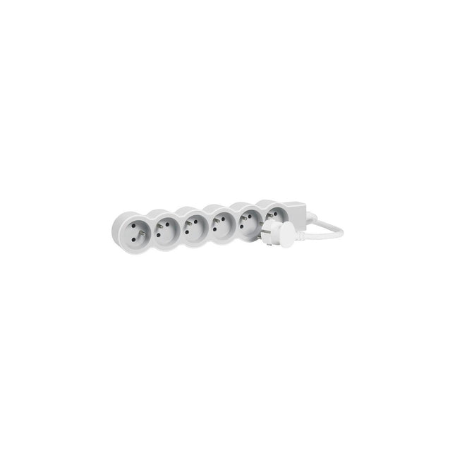 Multiprise LEGRAND FB 6X2P+T STANDARD 1.5M BLANC-GRIS