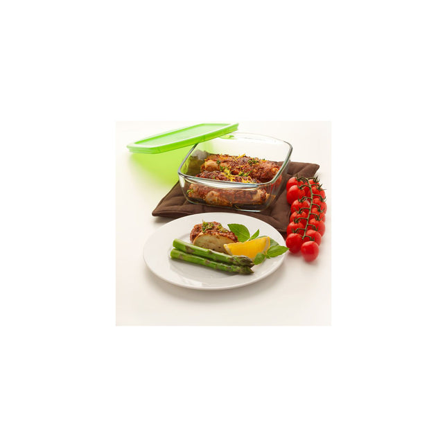 Plat au four PYREX Plat carré + couvercle 1L