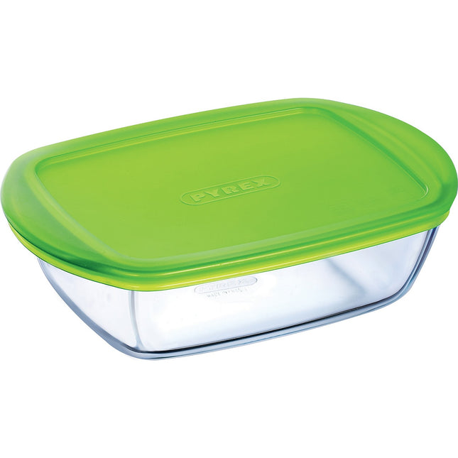 Plat au four PYREX Plat en verre couvercle plastique 1,10L