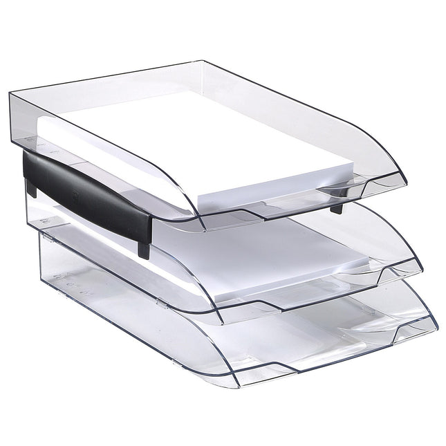 Bannette bureau CEP OFFICE SOLUTIONS Corbeille a courrier Ice Black noir