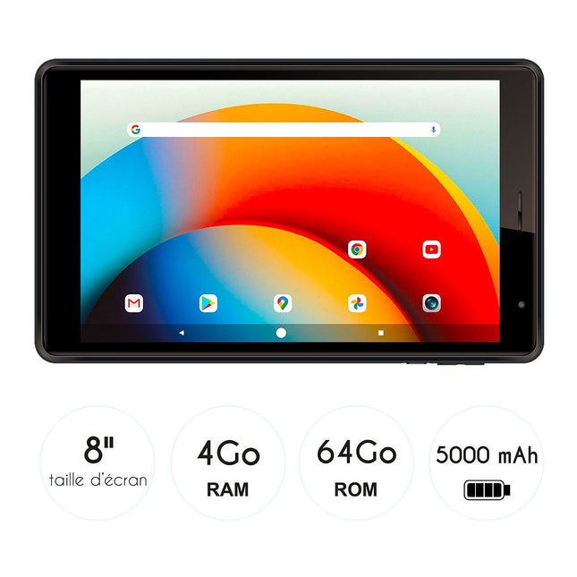 Tablette Android LOGICOM Tab 80 Noir 64Go