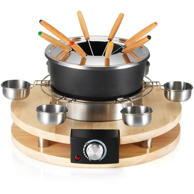 Fondue KITCHEN CHEF 8 personnes base en bois