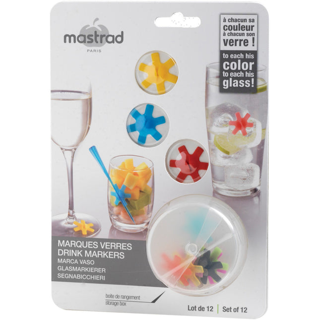 Marque verre MASTRAD lot de 12 Couleurs variees