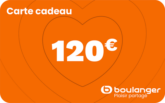 Carte cadeau BOULANGER 120 euros