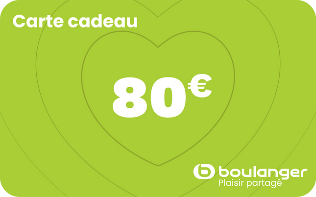 Carte cadeau BOULANGER 80 euros