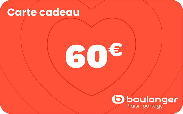 Carte cadeau BOULANGER 60 euros