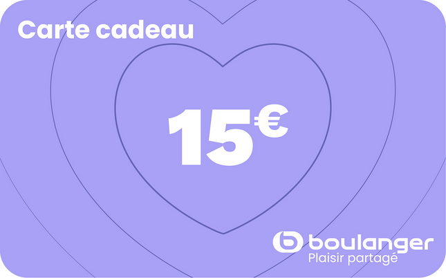 Carte cadeau BOULANGER 15 euros