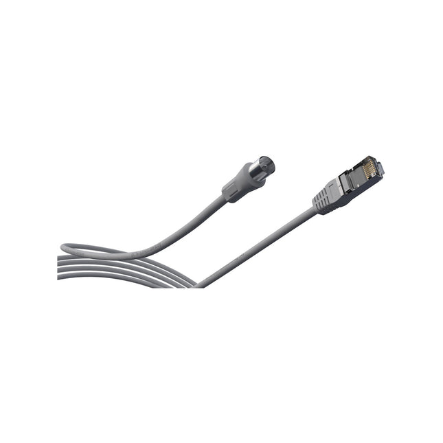 Câble antenne TV ESSENTIELB Blindé RJ45 vers Coaxial Mâle 9.52mm 2m - Adaptateur Impédance 100 Ohms pour Réseau VDI Grade 2 et 3