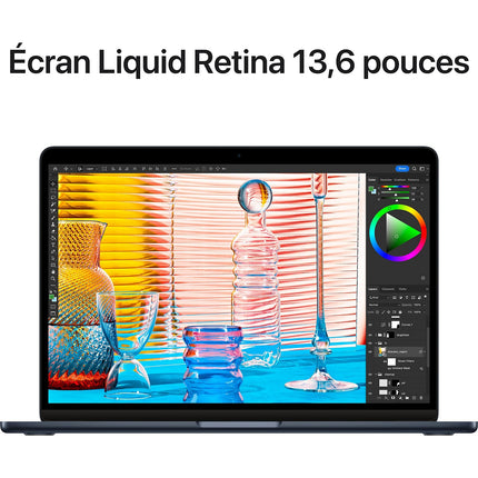 Ordinateur Apple MACBOOK Air 13' M2 8Go RAM 512Go SSD 8GPU Minuit Reconditionné