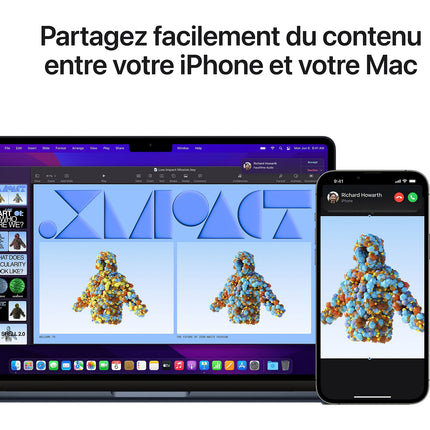 Ordinateur Apple MACBOOK Air 13' M2 8Go RAM 512Go SSD 8GPU Minuit Reconditionné