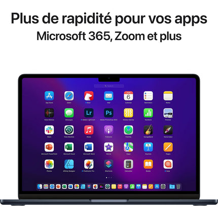 Ordinateur Apple MACBOOK Air 13' M2 16Go RAM 256Go SSD Minuit Reconditionné