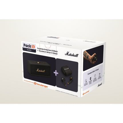 Enceinte portable MARSHALL Pack Emberton III + Minor IV Noir